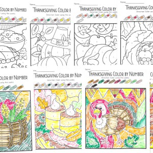 Thanksgiving Color By Number