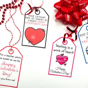 Printable Valentines Day tags for teachers